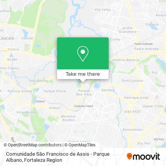 Mapa Comunidade São Francisco de Assis - Parque Albano