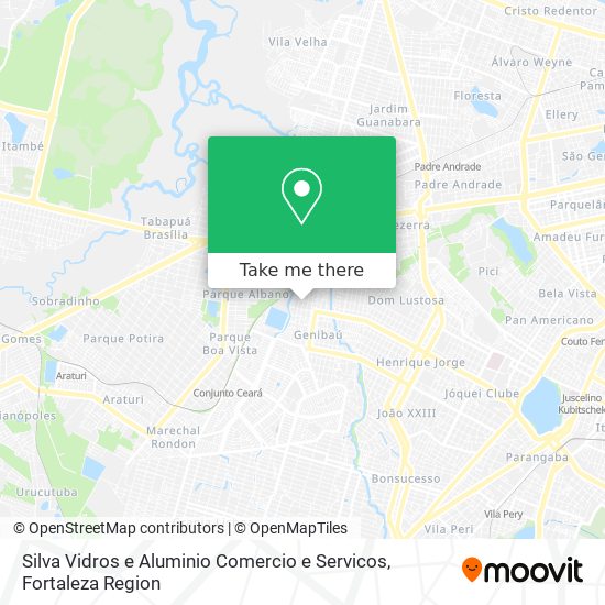 Silva Vidros e Aluminio Comercio e Servicos map