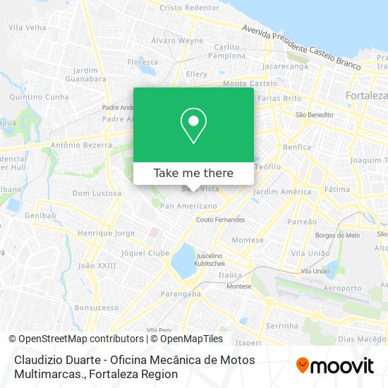 Claudizio Duarte - Oficina Mecânica de Motos Multimarcas. map