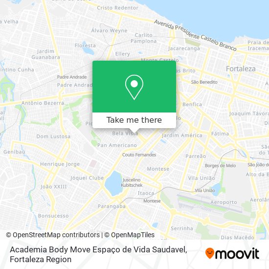 Mapa Academia Body Move Espaço de Vida Saudavel