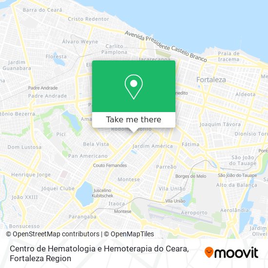 Mapa Centro de Hematologia e Hemoterapia do Ceara