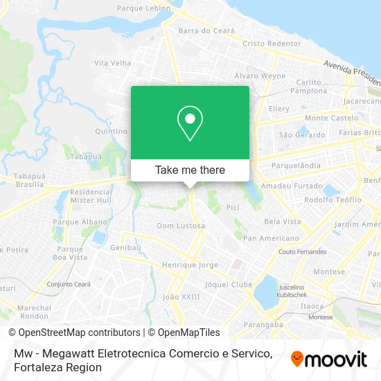 Mw - Megawatt Eletrotecnica Comercio e Servico map