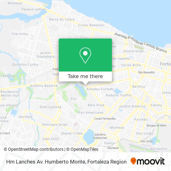 Hm Lanches Av. Humberto Monte map