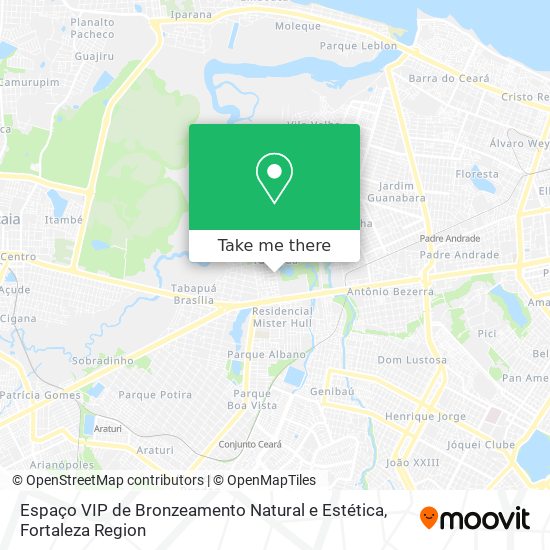 Espaço VIP de Bronzeamento Natural e Estética map