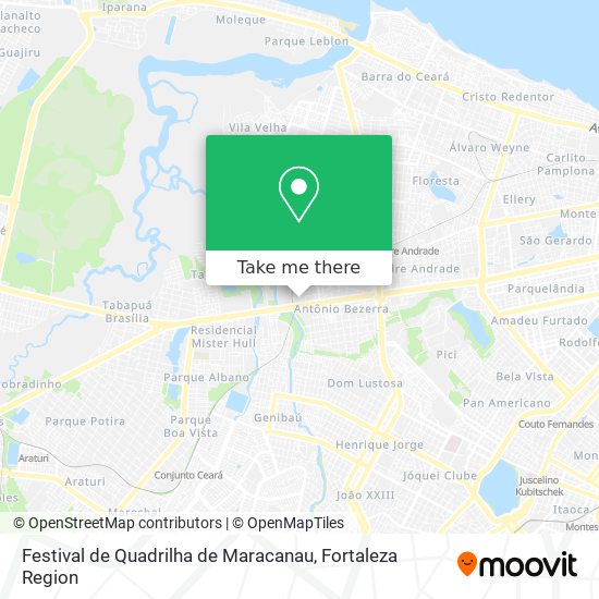 Mapa Festival de Quadrilha de Maracanau