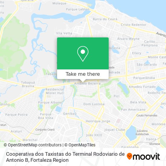 Cooperativa dos Taxistas do Terminal Rodoviario de Antonio B map