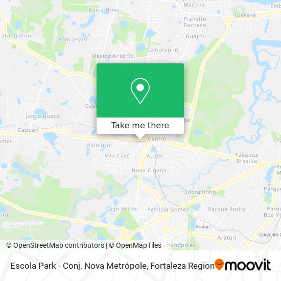 Mapa Escola Park - Conj. Nova Metrópole