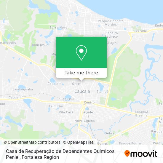 Mapa Casa de Recuperação de Dependentes Quimicos Peniel