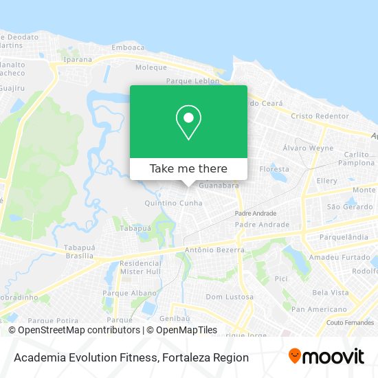 Mapa Academia Evolution Fitness