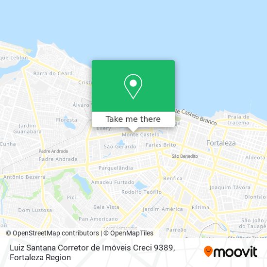 Mapa Luiz Santana Corretor de Imóveis Creci 9389