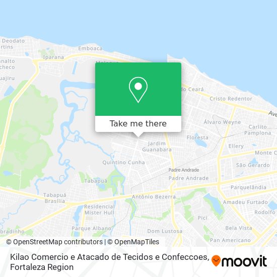 Mapa Kilao Comercio e Atacado de Tecidos e Confeccoes