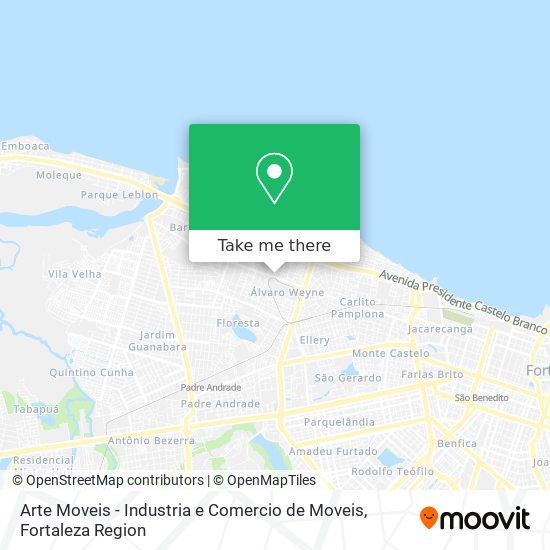 Arte Moveis - Industria e Comercio de Moveis map