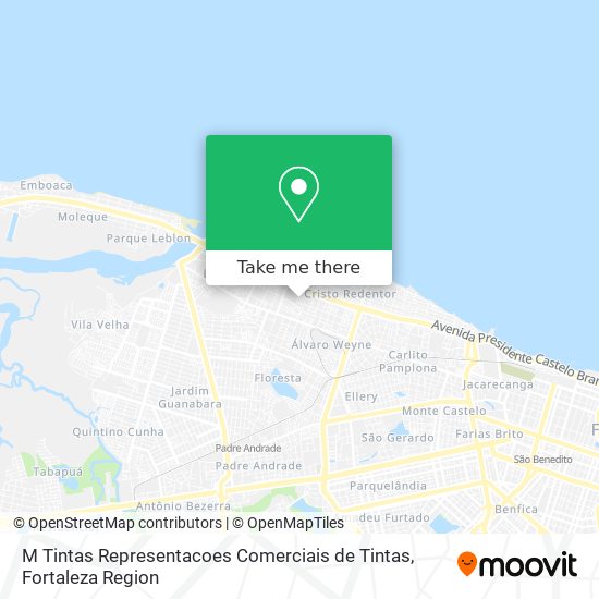 M Tintas Representacoes Comerciais de Tintas map