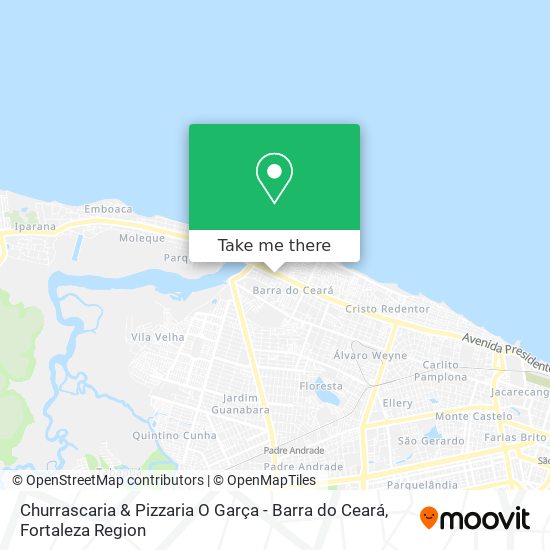 Mapa Churrascaria & Pizzaria O Garça - Barra do Ceará