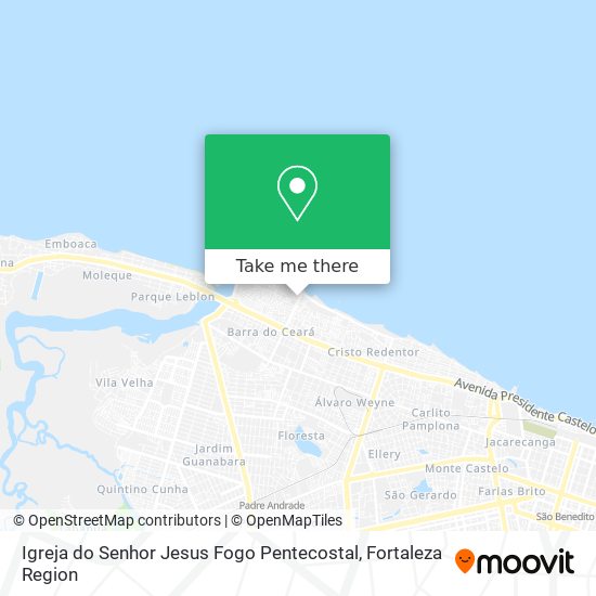 Mapa Igreja do Senhor Jesus Fogo Pentecostal