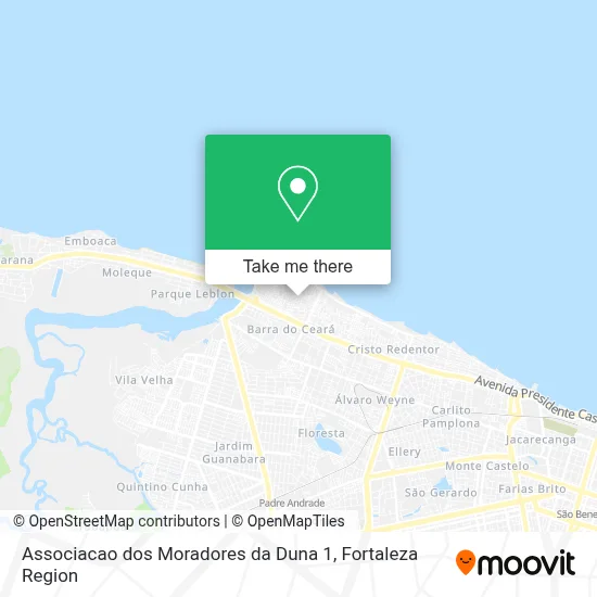 Associacao dos Moradores da Duna 1 map