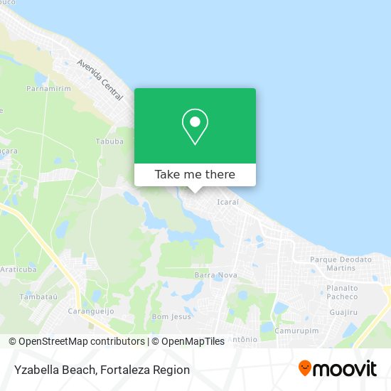 Yzabella Beach map