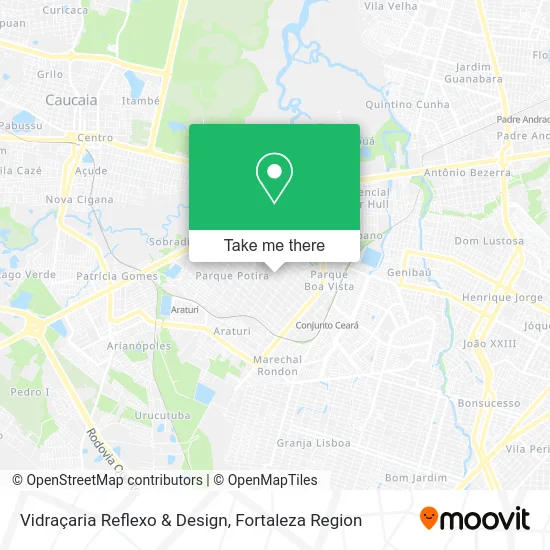 Vidraçaria Reflexo & Design map