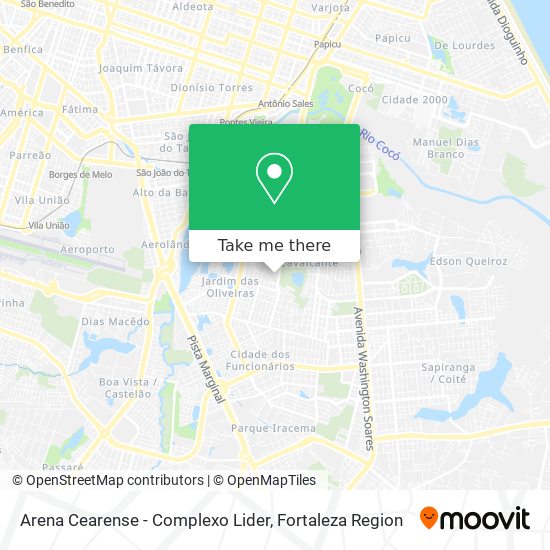 Arena Cearense - Complexo Lider map