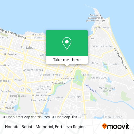 Mapa Hospital Batista Memorial