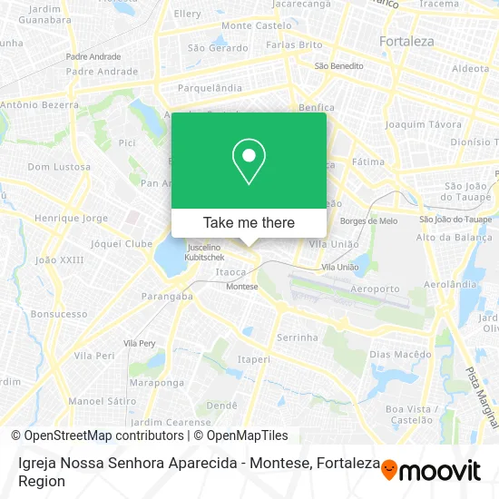 Igreja Nossa Senhora Aparecida - Montese map