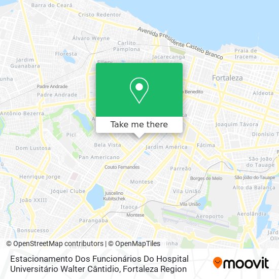 Estacionamento Dos Funcionários Do Hospital Universitário Walter Cântidio map