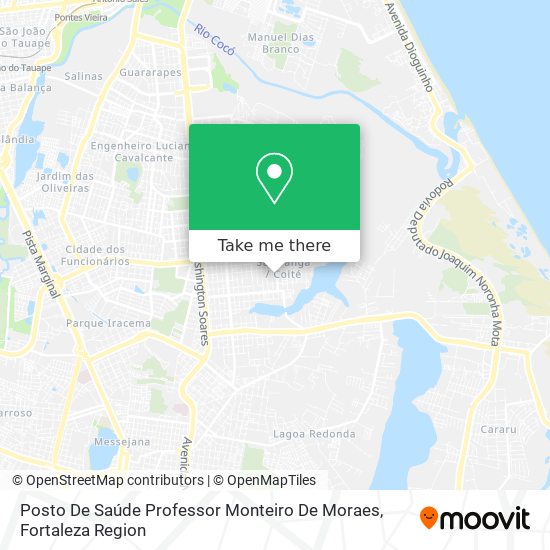 Mapa Posto De Saúde Professor Monteiro De Moraes