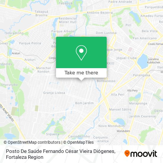 Mapa Posto De Saúde Fernando César Vieira Diógenes