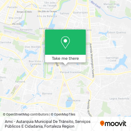 Mapa Amc - Autarquia Municipal De Trânsito, Serviços Públicos E Cidadania
