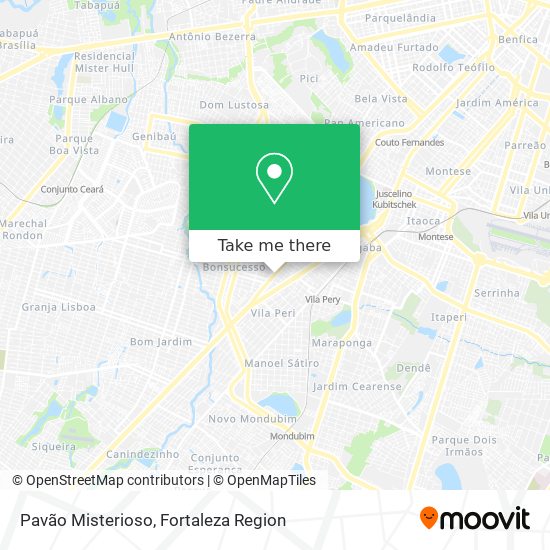 Pavão Misterioso map