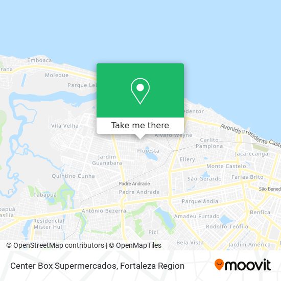 Center Box Supermercados map