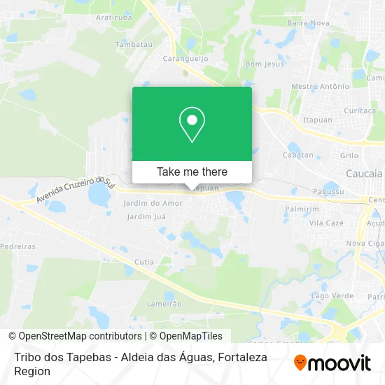Tribo dos Tapebas - Aldeia das Águas map