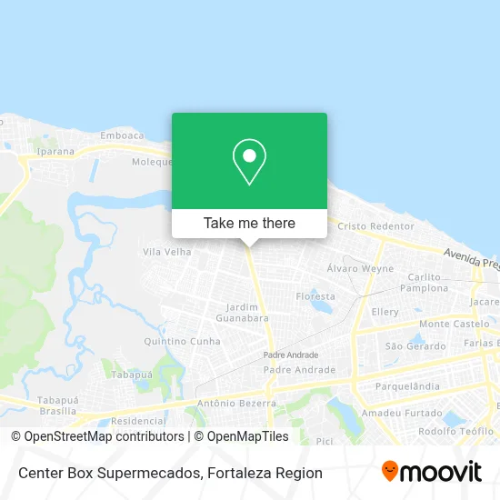 Center Box Supermecados map