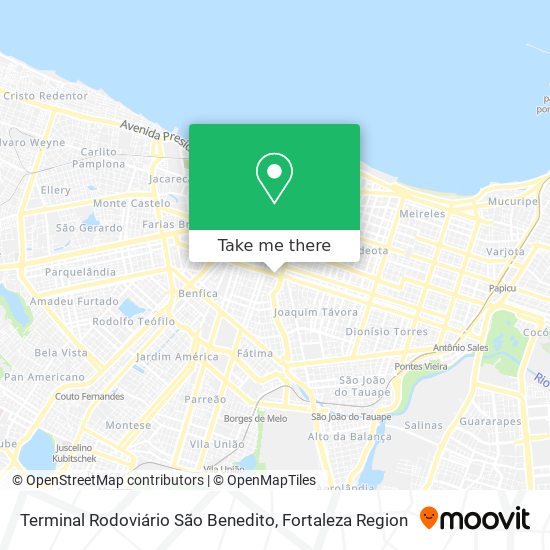 Mapa Terminal Rodoviário São Benedito