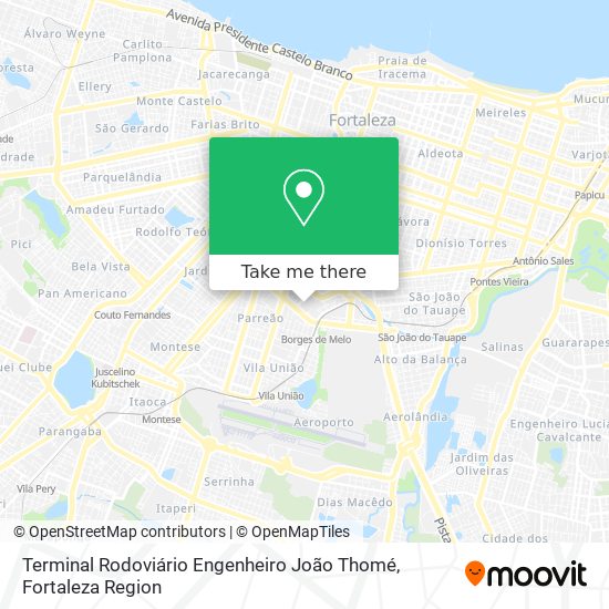 Mapa Terminal Rodoviário Engenheiro João Thomé