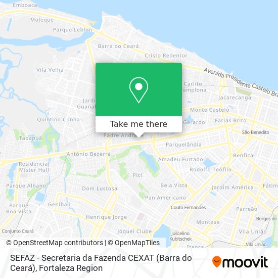 Mapa SEFAZ - Secretaria da Fazenda CEXAT (Barra do Ceará)