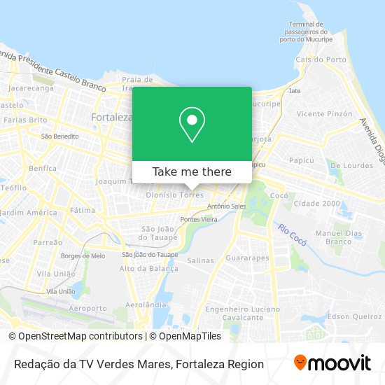 Mapa Redação da TV Verdes Mares