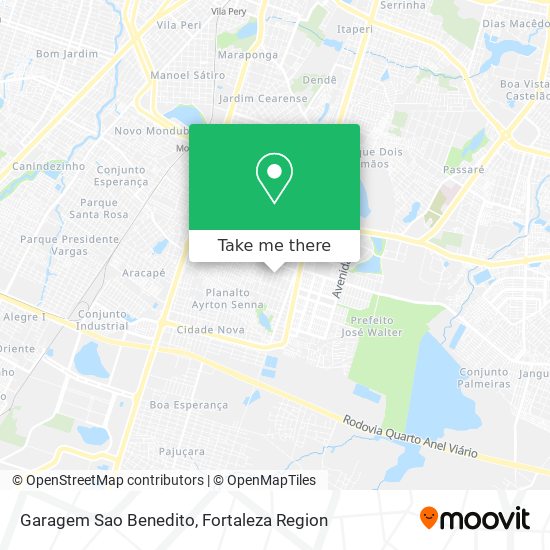 Mapa Garagem Sao Benedito