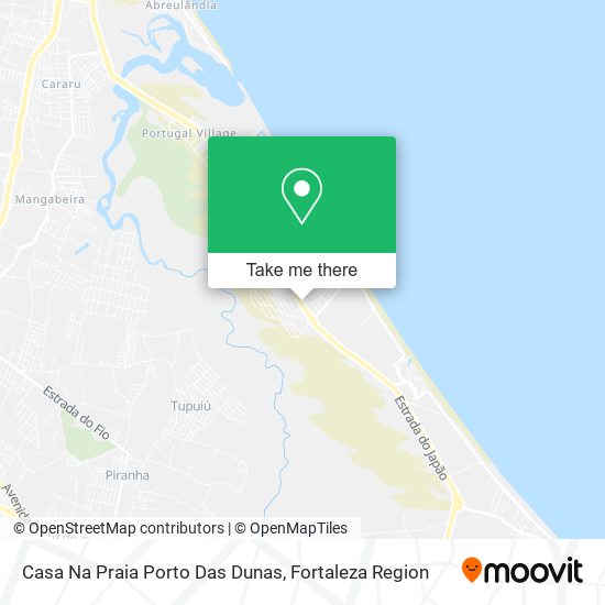 Casa Na Praia Porto Das Dunas map