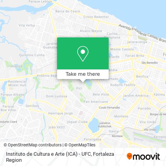 Mapa Instituto de Cultura e Arte (ICA) - UFC
