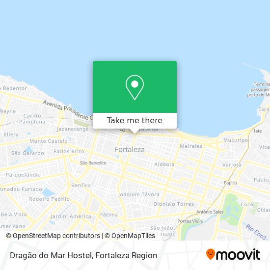 Mapa Dragão do Mar Hostel