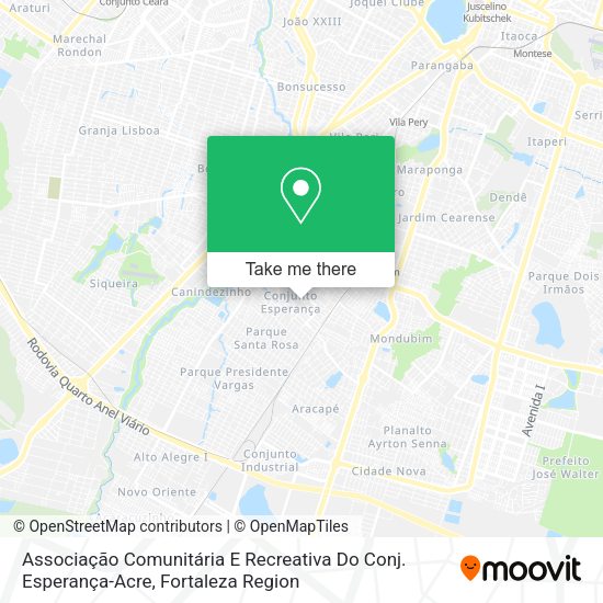 Associação Comunitária E Recreativa Do Conj. Esperança-Acre map