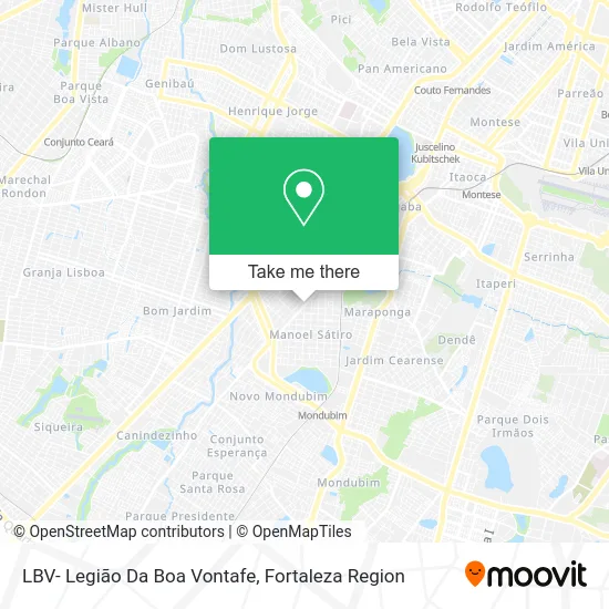 LBV- Legião Da Boa Vontafe map