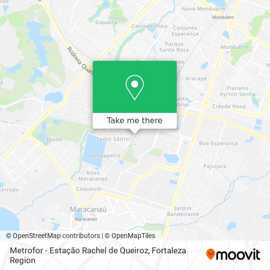 Mapa Metrofor - Estação Rachel de Queiroz