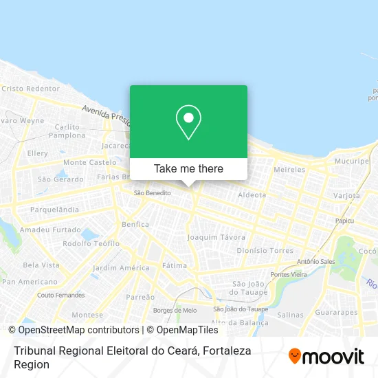 Tribunal Regional Eleitoral do Ceará map