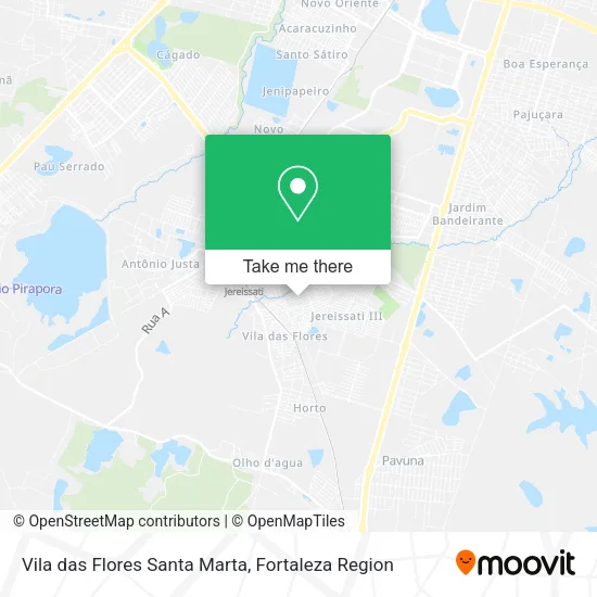 Vila das Flores Santa Marta map