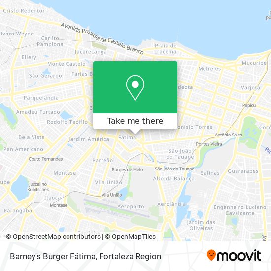 Mapa Barney's Burger Fátima