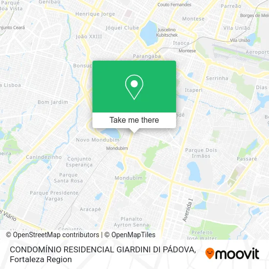 CONDOMÍNIO RESIDENCIAL GIARDINI DI PÁDOVA map