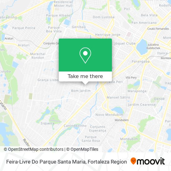 Mapa Feira-Livre Do Parque Santa Maria