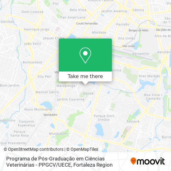 Programa de Pós-Graduação em Ciências Veterinárias - PPGCV / UECE map